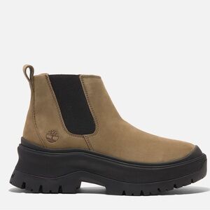 Timberland Roxie Lane Mid Chelsea Boot in Olive-Tan with Black Sole